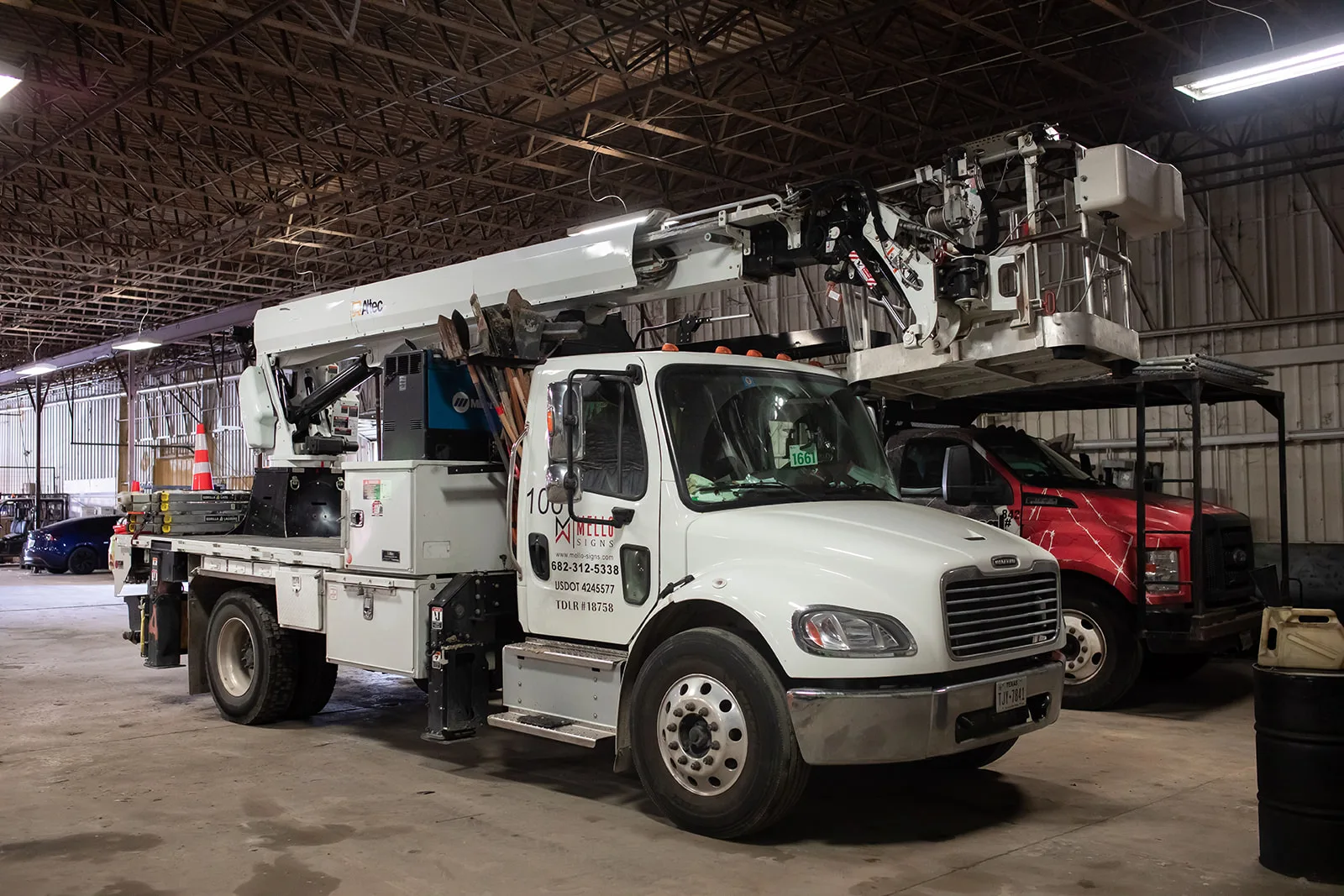Commercial diesel truck being serviced at Diesel Pros in Hurst, TX